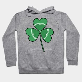 Clover. A pretty, beautiful, cute clover drawing, lucky design. Hoodie